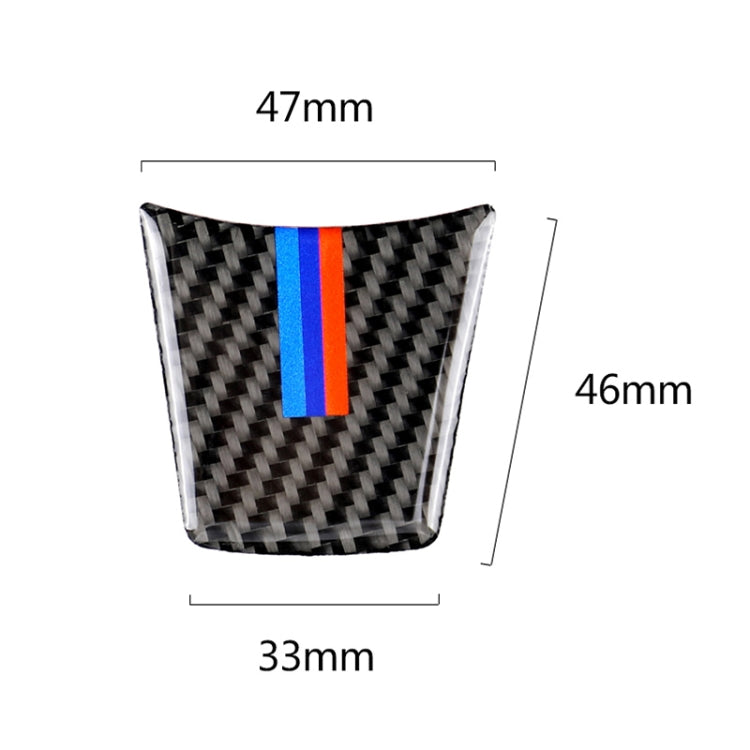 Car Carbon Fiber Steering Wheel Three Color Decorative Sticker for BMW Z4 2009-2015, Steering Wheel Sticker(Three Color)