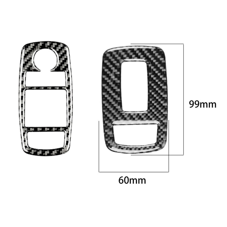 Carbon Fiber Car Window Lift Button Decorative Sticker for Dodge Challenger 2015 to Now, Left Driving, Window Lift Button