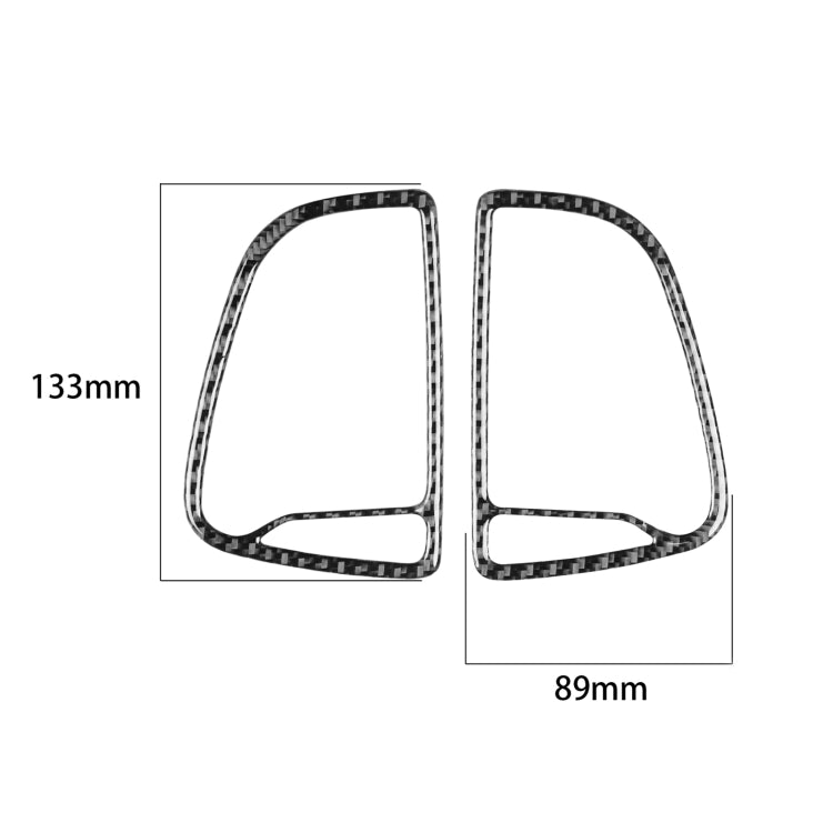 Carbon Fiber Car Instrument Middle Air Outlet Decorative Sticker for Dodge Challenger 2015 to Now, Left Driving, Instrument Middle Air Outlet