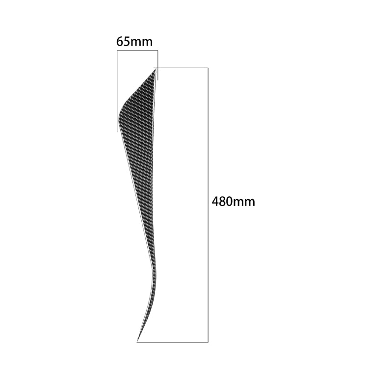 Carbon Fiber Car Central Control Gear Side Decorative Sticker for Dodge Challenger 2015 to Now, Left Driving, Central Control Gear Side