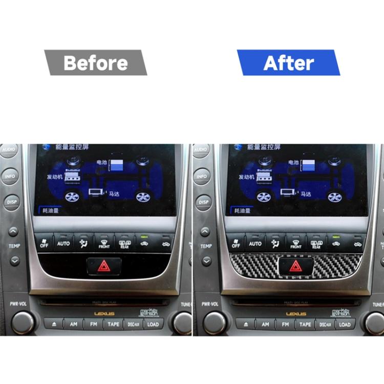 Carbon Fiber Car Double Flash Panel Decorative Sticker for Lexus GS 2006-2011,Left and Right Drive Universal, Double Flash Panel