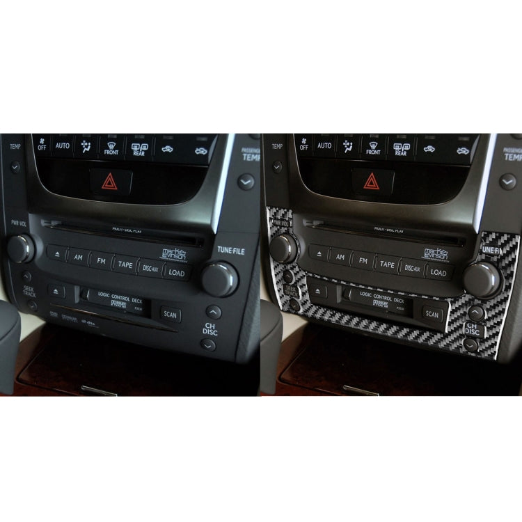 Carbon Fiber Car CD Panel B Version Decorative Sticker for Lexus GS 2006-2011,Left and Right Drive Universal