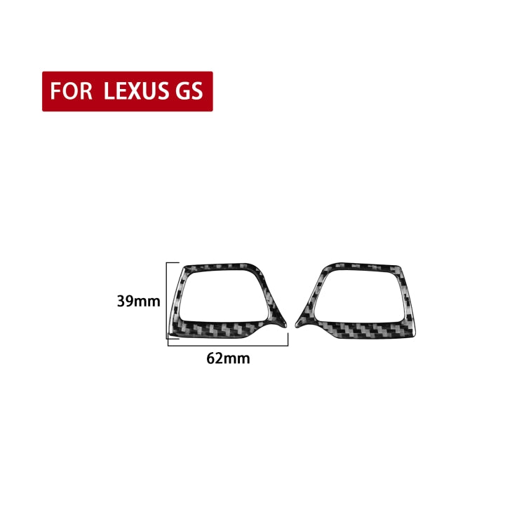 2 PCS / Set Carbon Fiber Car Steering Wheel Button A Version Decorative Sticker for Lexus GS 2006-2011,Left and Right Drive Universal, Steering Wheel Button A Version