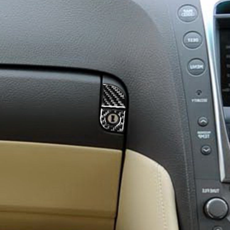 2 PCS / Set Carbon Fiber Car Storage Box Switch Decorative Sticker for Lexus GS 2006-2011,Right Drive, Storage Box Switch,Right Drive