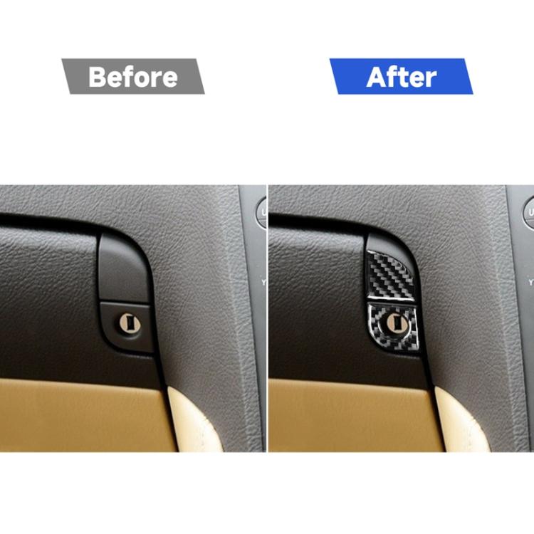 2 PCS / Set Carbon Fiber Car Storage Box Switch Decorative Sticker for Lexus GS 2006-2011,Right Drive, Storage Box Switch,Right Drive