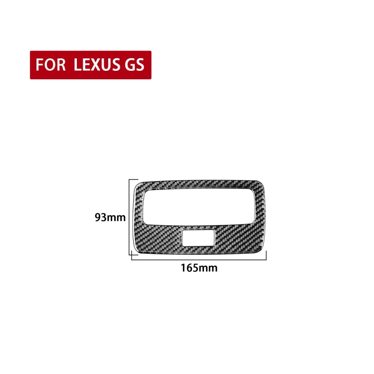 Carbon Fiber Car Rear Reading Light Panel Decorative Sticker for Lexus GS 2006-2011,Left and Right Drive Universal, Reading Light Panel