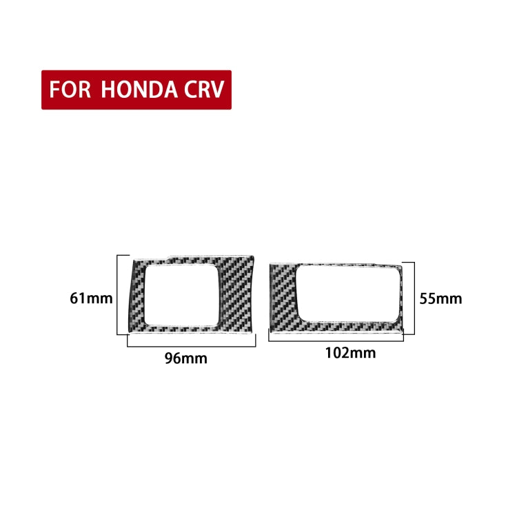 2 PCS / Set Carbon Fiber Car Central Control Card Box Panel Decorative Sticker for Honda CRV 2007-2011, Right Drive, Central Control Card Box ,Right Drive