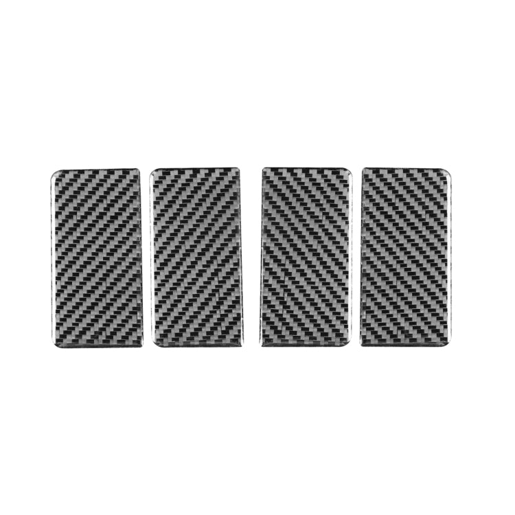 4 PCS / Set Carbon Fiber Car Inner Armrest Gasket Decorative Sticker for Honda CRV 2007-2011,Left and Right Drive Universal, Inner Armrest Gasket