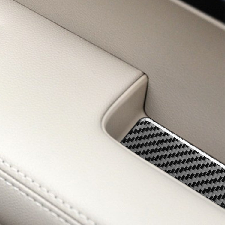 4 PCS / Set Carbon Fiber Car Inner Armrest Gasket Decorative Sticker for Honda CRV 2007-2011,Left and Right Drive Universal, Inner Armrest Gasket