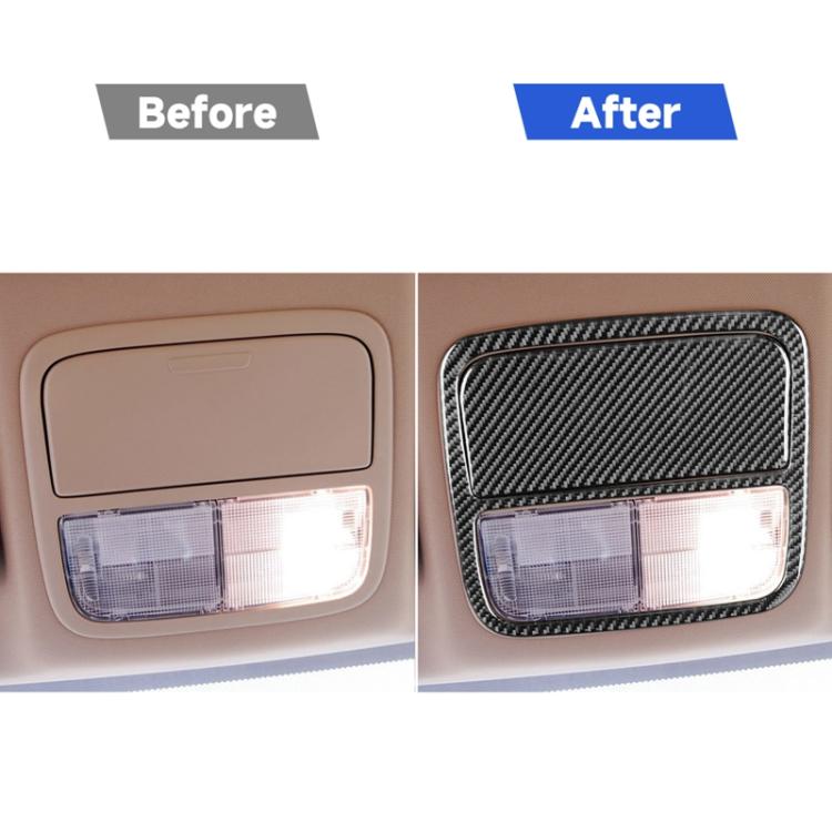 2 PCS / Set Carbon Fiber Car Front Reading Light Panel Decorative Sticker for Honda CRV 2007-2011,Left and Right Drive Universal, Front Reading Light Panel