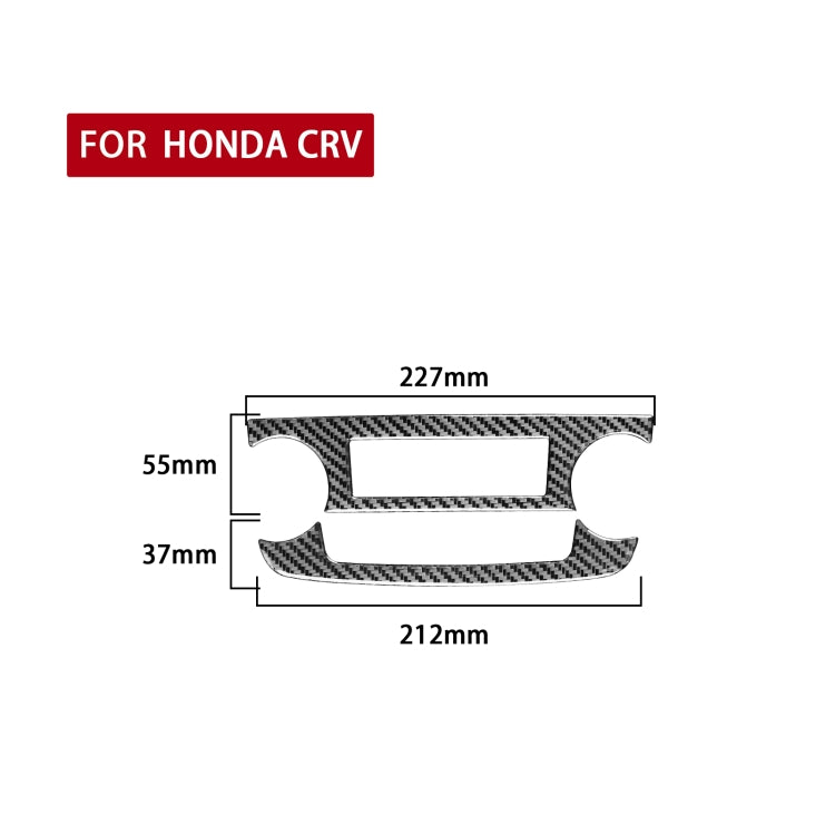 2 PCS / Set Carbon Fiber Car Central Control CD Volume Switch Frame Decorative Sticker for Honda CRV 2007-2011,Left and Right Drive Universal, Central Control CD Volume Switch Frame