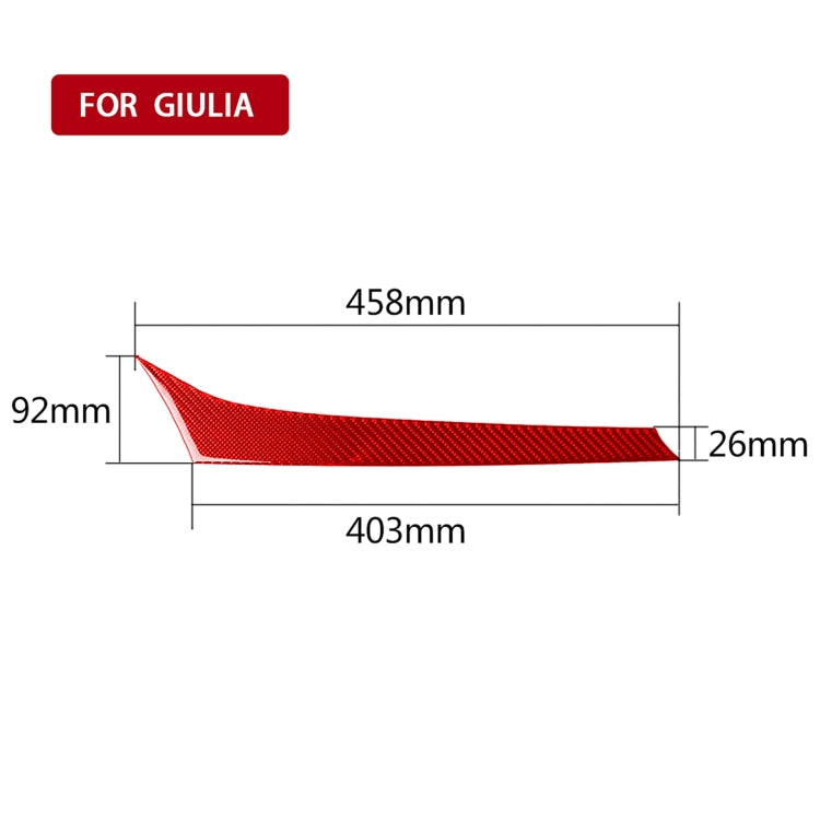 Carbon Fiber Car Dashboard Strip Decorative Sticker for Alfa Romeo Giulia 2017-2019,Left Drive, Dashboard Strip,Left Drive