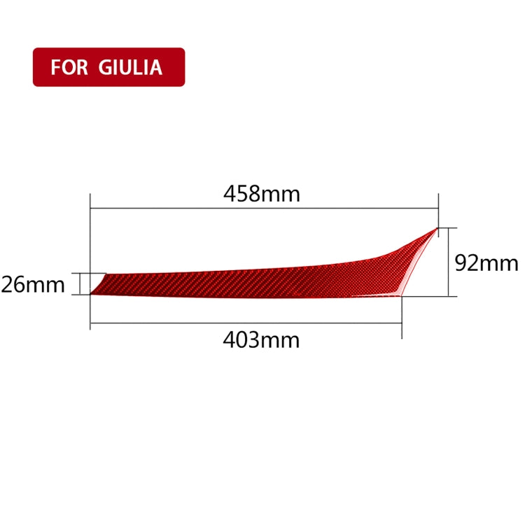 Carbon Fiber Car Dashboard Strip Decorative Sticker for Alfa Romeo Giulia 2017-2019,Right Drive, Dashboard Strip,Right Drive