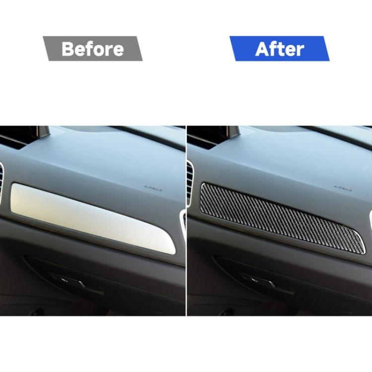 Carbon Fiber Car Co-pilot Trim Decorative Sticker for Audi Q3 2013-2018,Left Drive, Co-pilot Trim ,Left Drive