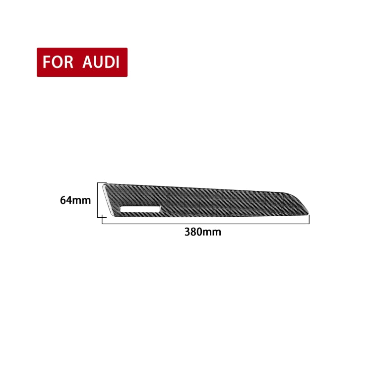 Carbon Fiber Car Co-pilot Trim with Hole Decorative Sticker for Audi Q3 2013-2018,Left Drive, Co-pilot Trim with Hole,Left Drive