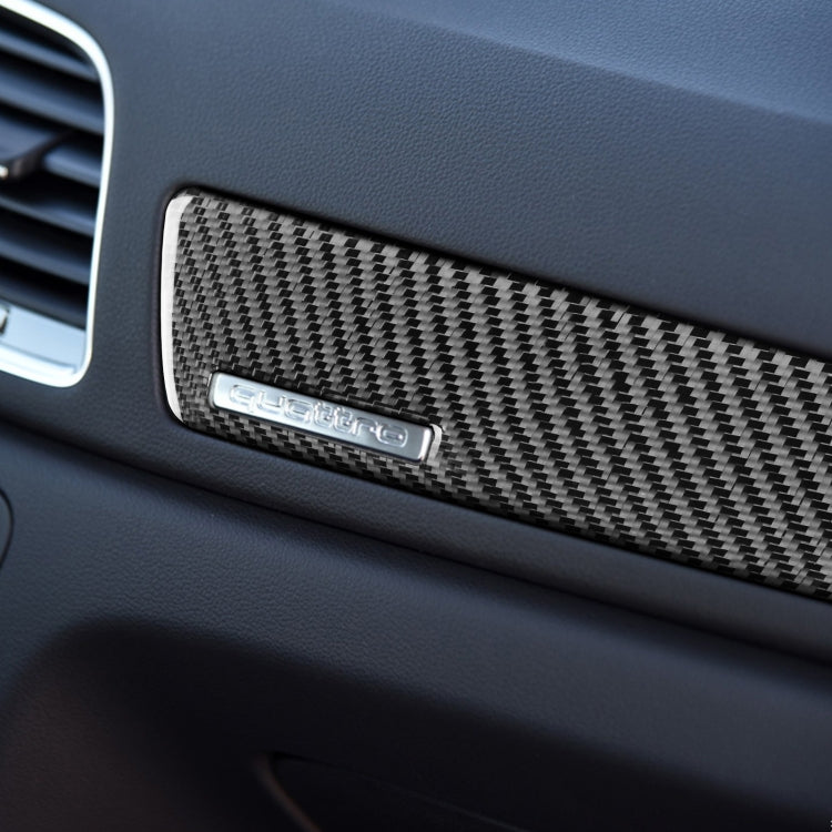 Carbon Fiber Car Co-pilot Trim with Hole Decorative Sticker for Audi Q3 2013-2018,Left Drive, Co-pilot Trim with Hole,Left Drive