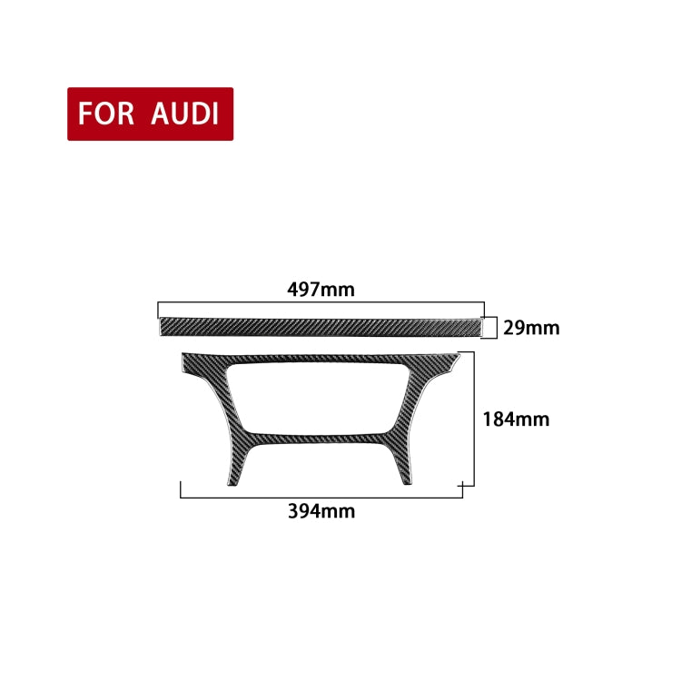 2 PCS / Set Carbon Fiber Car Central Control CD Outside Frame Decorative Sticker for Audi Q3 2013-2018,Right Drive, Central Control CD Outside Frame,Right Drive