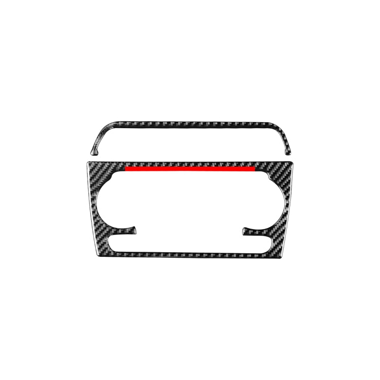 Carbon Fiber Car Air Conditioning Knob Frame Red Edge Decorative Sticker for Audi Q3 2013-2018,Left and Right Drive Universal, Air Conditioning Knob Frame Red Edge
