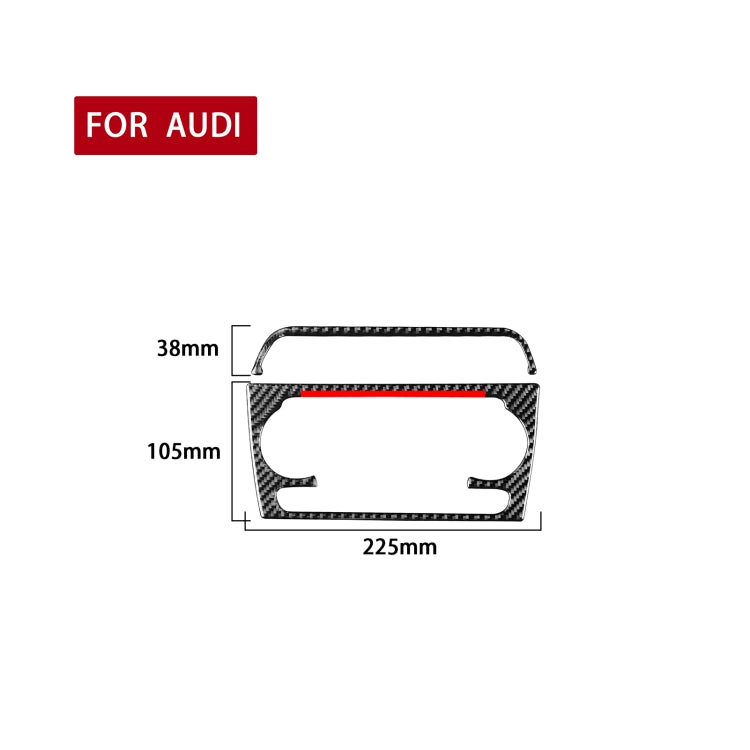 Carbon Fiber Car Air Conditioning Knob Frame Red Edge Decorative Sticker for Audi Q3 2013-2018,Left and Right Drive Universal, Air Conditioning Knob Frame Red Edge
