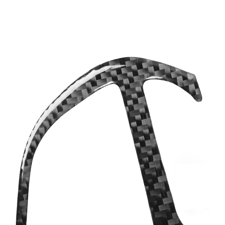 5 PCS/Set Carbon Fiber Car Steering Wheel Decorative Sticker for Dodge Challenger 2015 to Now, Left Driving