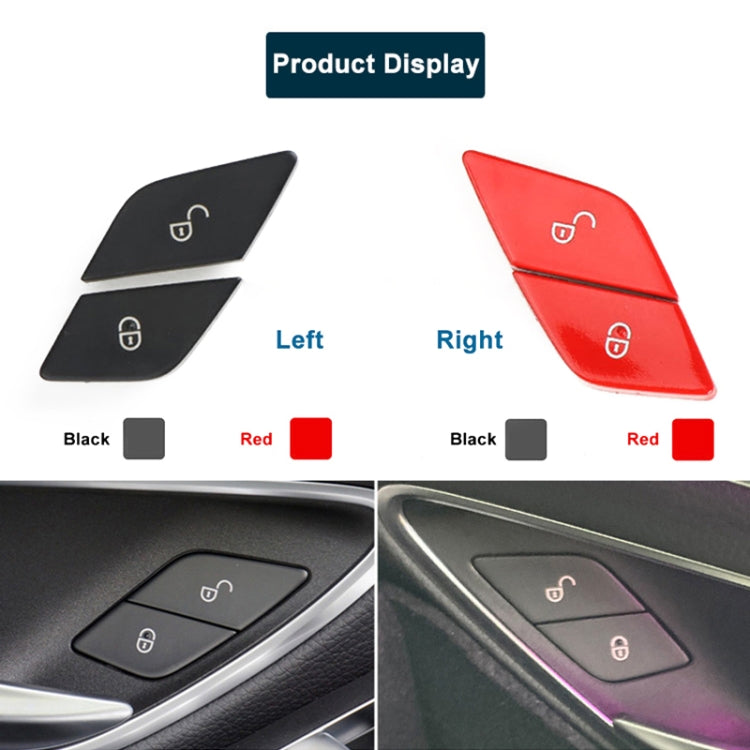 For Mercedes-Benz E-Class 2016-2021 Left Driving Car Left Side Door Lock Switch Buttons 2059055251, For Mercedes-Benz E-Class Left Side (Red), For Mercedes-Benz E-Class Left Side (Black)
