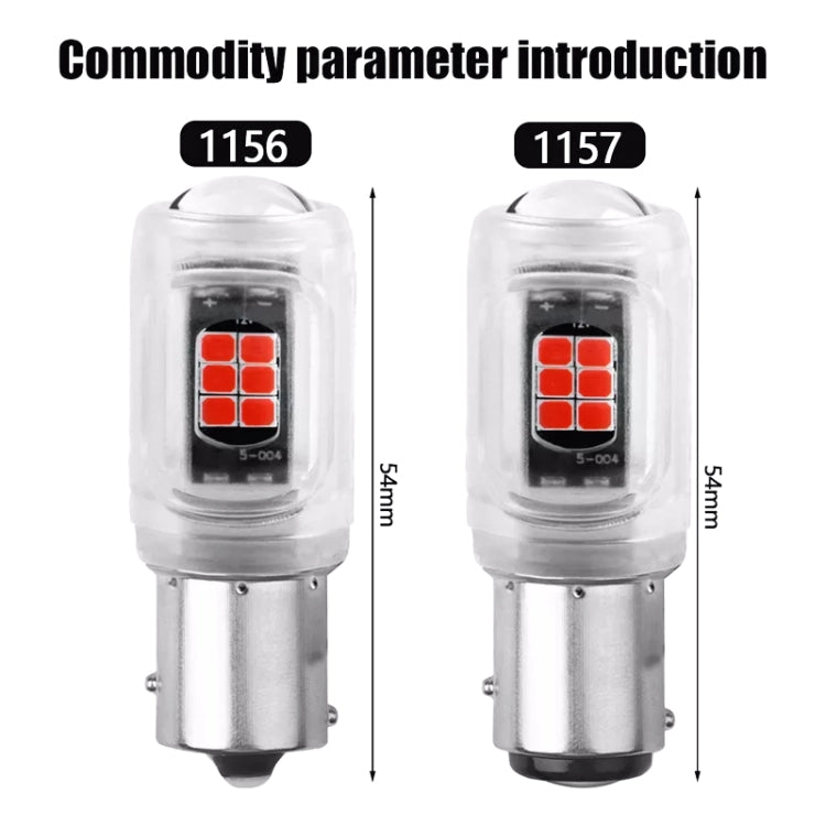 2pcs 1157 DC12V / 2.16W / 0.18A / 480LM Car LED Brake Light, 1157 (Yellow Light), 1157 (Red Light), 1157 (White Light)