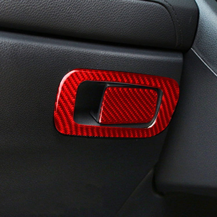 Car Carbon Fiber Storage Box Switch Frame Decorative Sticker for Honda Tenth Generation Civic 2016-2019, Right Drive, Storage Box Switch Frame Right Drive