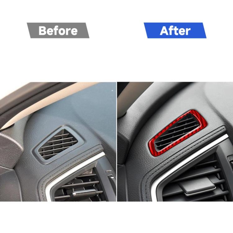 Car Carbon Fiber Dashboard Air Outlet Decorative Sticker for Honda Tenth Generation Civic 2016-2019, Right Drive, Dashboard Air Outlet Right Drive