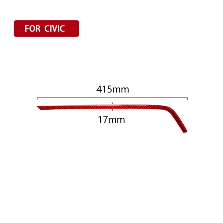 Car Carbon Fiber Above the Central Control Air Outlet Decorative Sticker for Honda Tenth Generation Civic 2016-2019, Left Drive