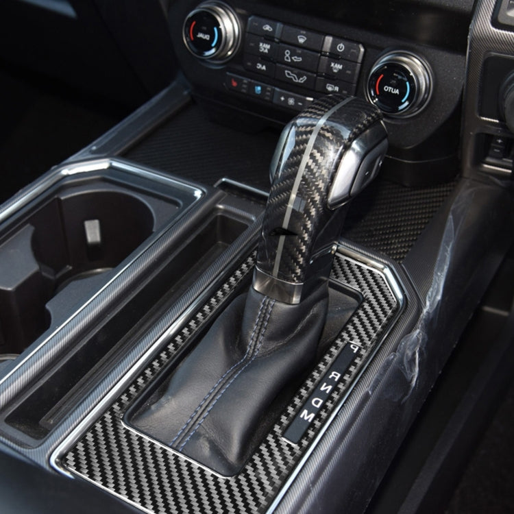 Car Carbon Fiber Gear Panel B Decorative Sticker for Ford F150 2017-2020, Right Drive, Gear Panel B, Right Drive