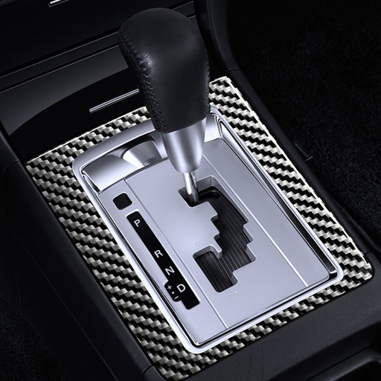 Car Carbon Fiber Manual Gearbox Decorative Sticker for Mitsubishi Lancer EVO (Only GT / GTS) 2010-2015, Left and Right Drive Universal, Manual Gearbox
