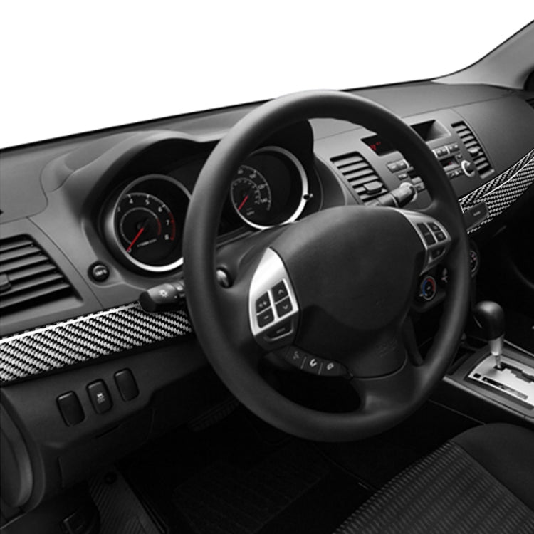 4 PCS Car Carbon Fiber Dashboard Panel Decorative Sticker for Mitsubishi Lancer EVO 2008-2015, Left Drive, Dashboard Panel