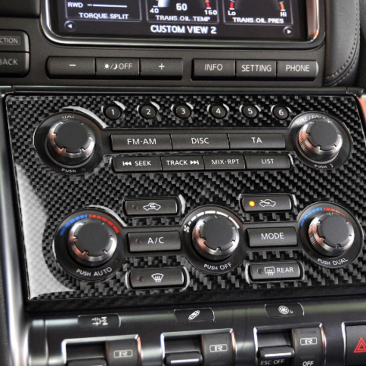 Car Carbon Fiber Instrument Control Panel Decorative Sticker for Nissan GTR R35 2008-2016, Left Drive, Instrument Control Panel, Left Drive