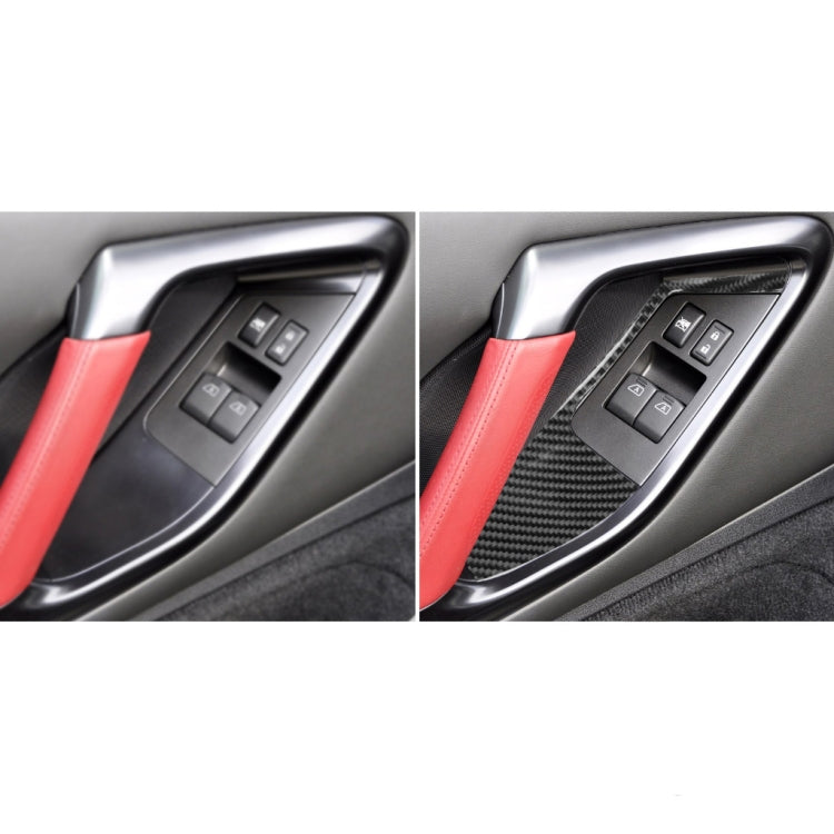 2 PCS Car Carbon Fiber Window Lift Defogger Panel Decorative Sticker for Nissan GTR R35 2008-2016, Left and Right Drive Universal