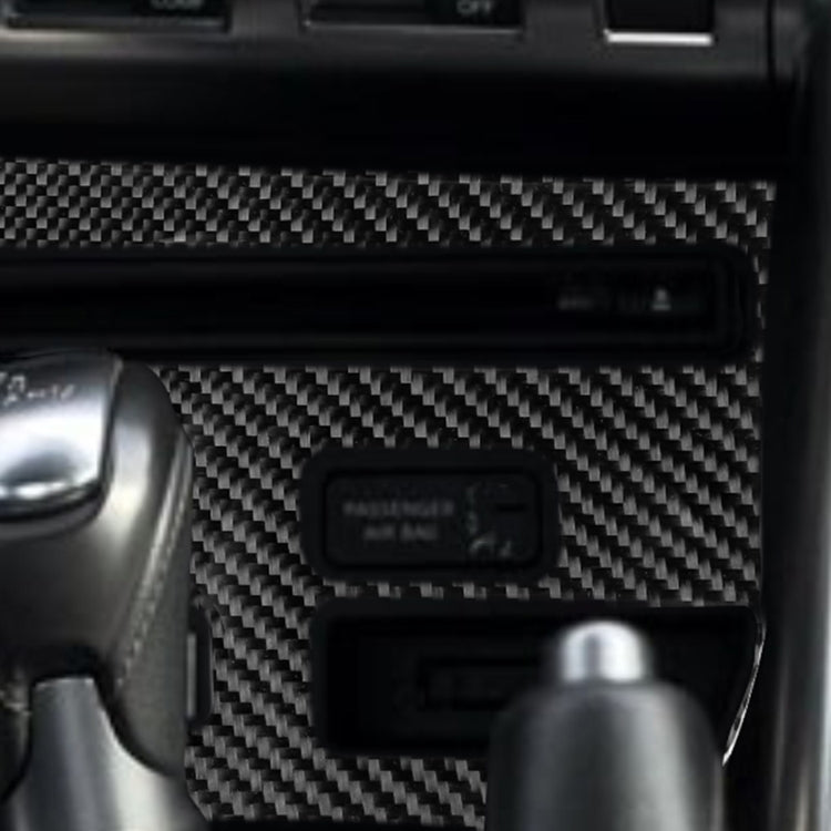 Car Carbon Fiber CD Player Console C Type Decorative Sticker for Nissan GTR R35 2008-2016, Left Drive, CD Player Console C