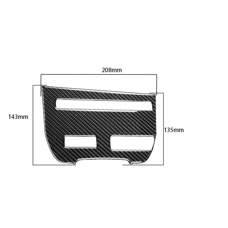 Car Carbon Fiber CD Player Console B Type Decorative Sticker for Nissan GTR R35 2008-2016, Left Drive, CD Player Console B