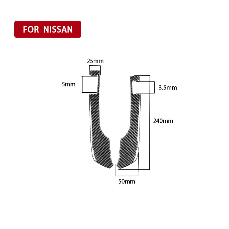 2 PCS Car Carbon Fiber Speedometer Decorative Sticker for Nissan GTR R35 2008-2016, Left and Right Drive Universal