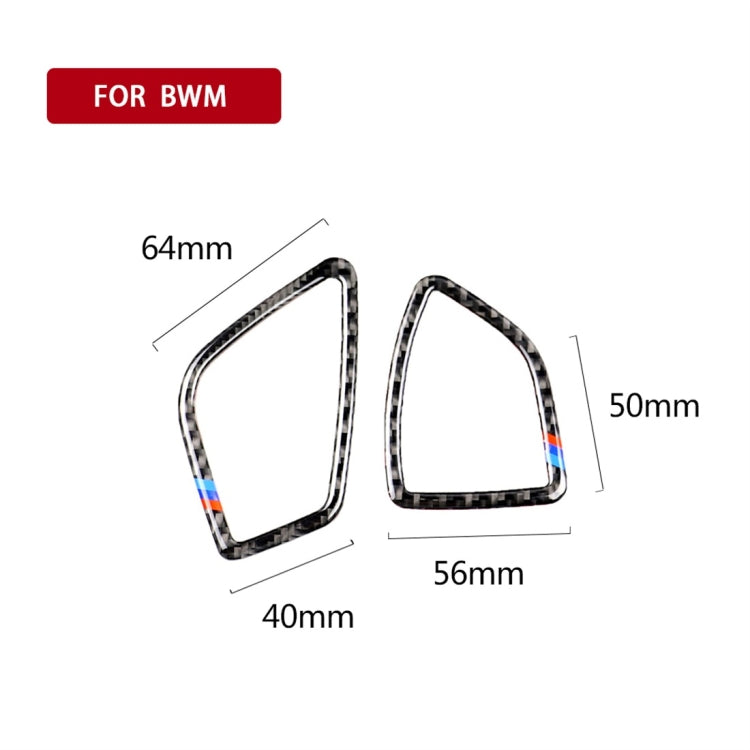 Three Color Carbon Fiber Car Instrument Air Outlet Decorative Sticker for BMW (F30) 2013-2018 / (F34) 2013-2017, Sutible for Left Driving, Instrument Air Outlet(Three Color)