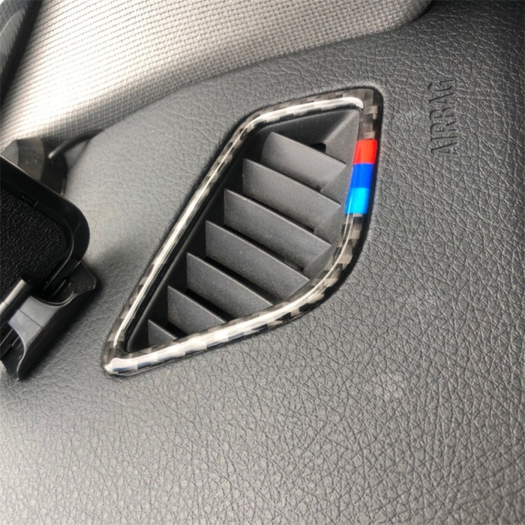Three Color Carbon Fiber Car Instrument Air Outlet Decorative Sticker for BMW (F30) 2013-2018 / (F34) 2013-2017, Sutible for Left Driving, Instrument Air Outlet(Three Color)