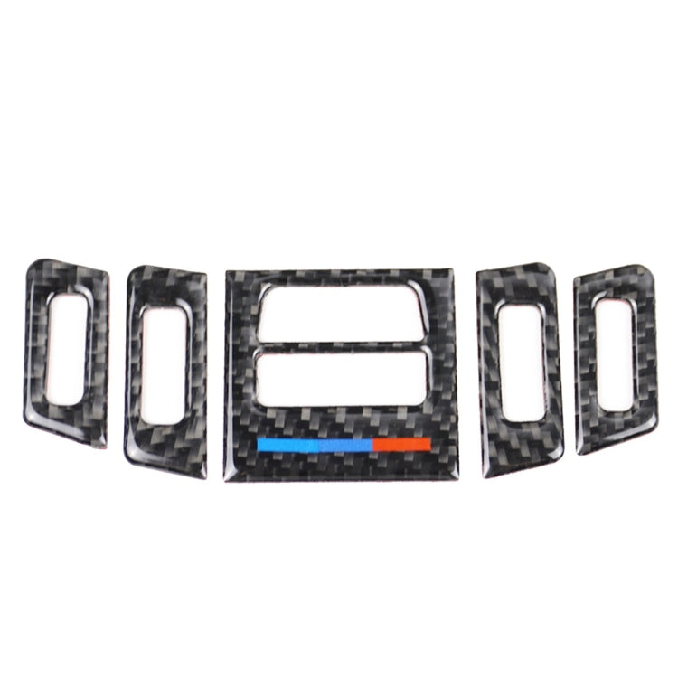 5 PCS Low Matching Three Color Carbon Fiber Car Air Outlet Decorative Sticker for BMW E90 / E92 / E93 2005-2012, Low Matching Air Outlet(Three Color)