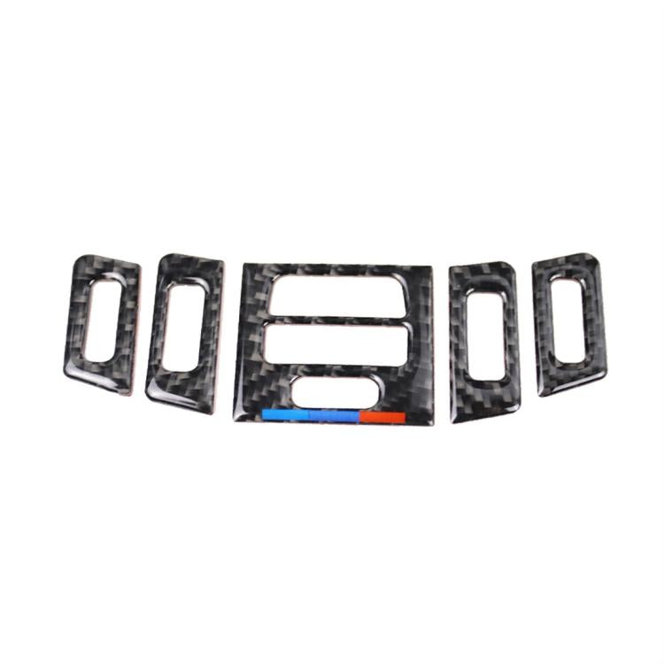 5 PCS High Matching Three Color Carbon Fiber Car Air Outlet Decorative Sticker for BMW E90 / E92 / E93 2005-2012, High Matching Air Outlet (Three Color)