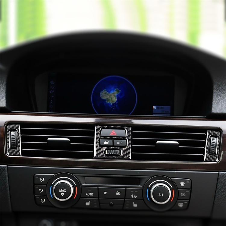 5 PCS High Matching Carbon Fiber Car Air Outlet Decorative Sticker for BMW E90 / E92 / E93 2005-2012, High Matching Air Outlet