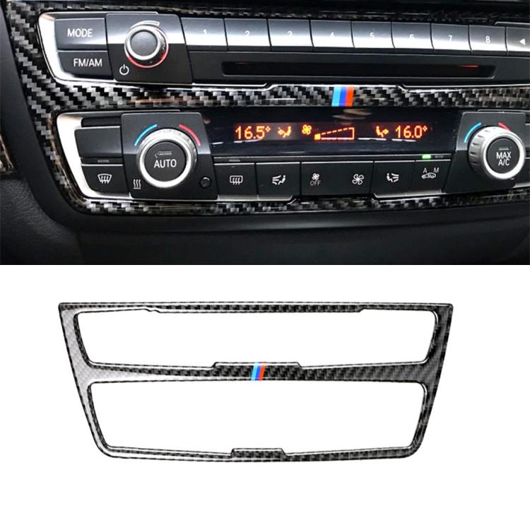 Three Color Carbon Fiber Car CD Panel Decorative Sticker for BMW (F30) 2013-2015 / (F34) 2013-2016, CD Panel(Three Color)