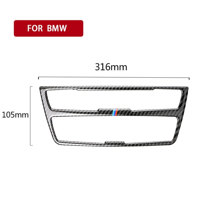Three Color Carbon Fiber Car CD Panel Decorative Sticker for BMW (F30) 2013-2015 / (F34) 2013-2016, CD Panel(Three Color)