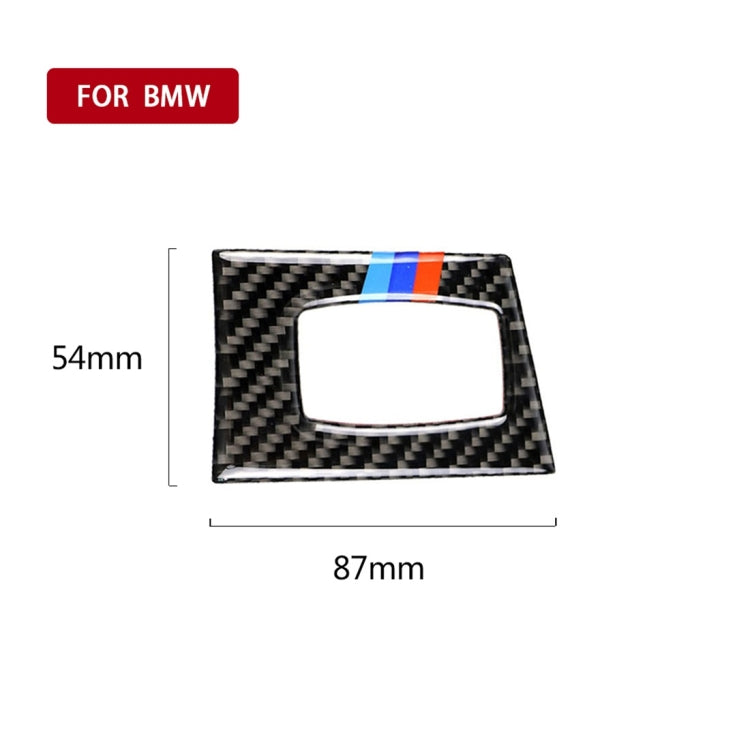 Three Color Carbon Fiber Car Left Driving Ignition Switch Decorative Sticker for BMW E90 / E92 2005-2012, Left Driving Ignition Switch(Three Color)