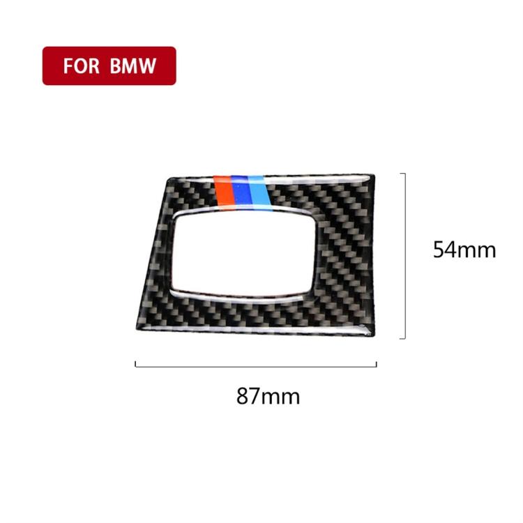 Three Color Carbon Fiber Car Right Driving Ignition Switch Decorative Sticker for BMW E90 / E92 2005-2012, Right Driving Ignition Switch(Three Color)