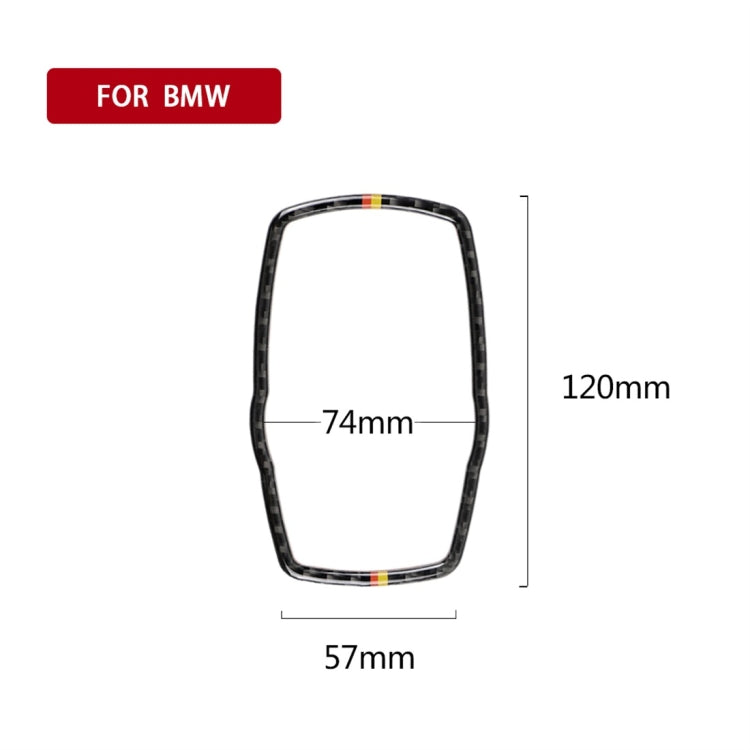 Orange Red Color Carbon Fiber Car Multimedia Frame Decorative Sticker for BMW X3 / X4 / X5 / X6 / F07 / F10 / F15 / F16 / F20 / F25 / F26 / F30 / F34, Multimedia Frame (Orange Red Color)
