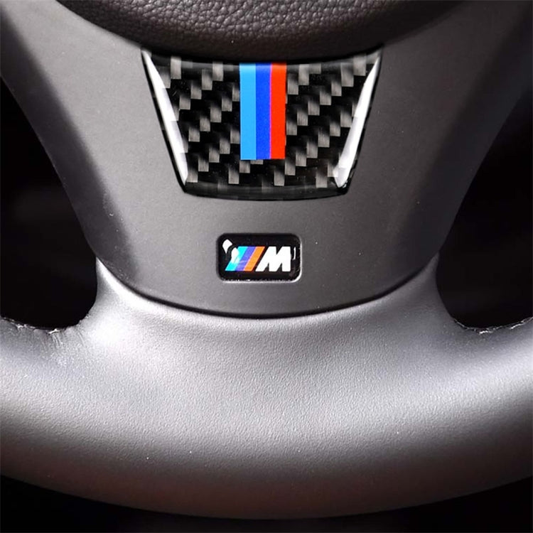 Little B Version Three Color Carbon Fiber Car Steering Wheel Decorative Sticker for BMW E90 2005-2012, Steering Wheel(Three Color,Little B Version)