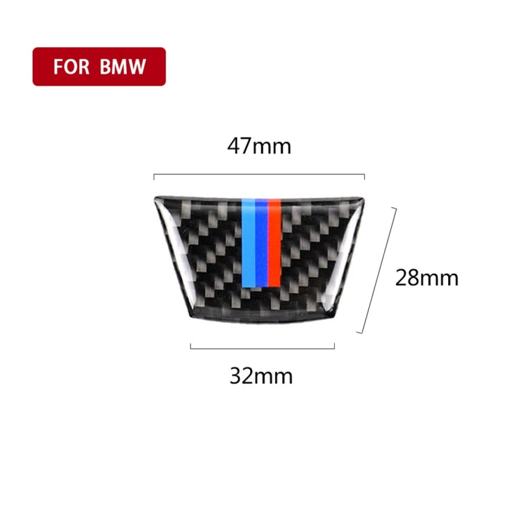 Little B Version Three Color Carbon Fiber Car Steering Wheel Decorative Sticker for BMW E90 2005-2012, Steering Wheel(Three Color,Little B Version)