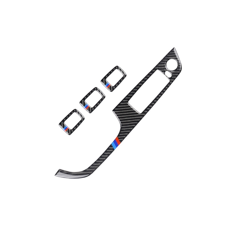 4 PCS Three Color Carbon Fiber Car Left Driving Lifting Panel Decorative Sticker without Folding for BMW E90 / 320i / 325i, Diameter: 37.8cm, without Folding,Diameter: 37.8cm(Three Color)
